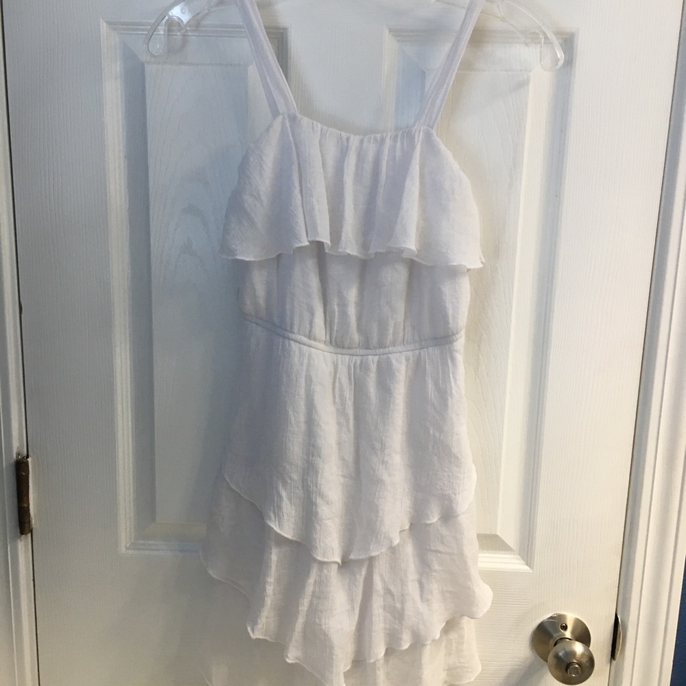 Girls White Gauze Sundress